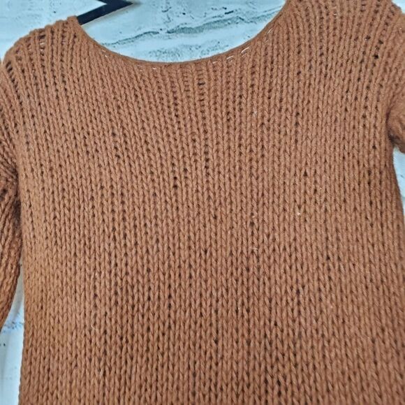 Vince wool blend large chinky knit sweater brown Small womens - Picture 2 of 6